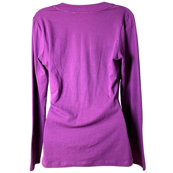 Cabi L Purple Wrap V Neck Long Sleeve Bodycon Spicy Sexy Top Blouse - Picture 4 of 7